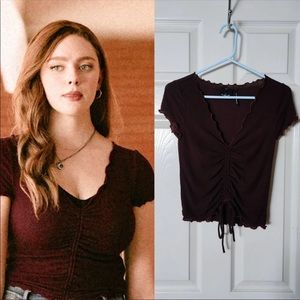 urban outfitters alexa ruched top